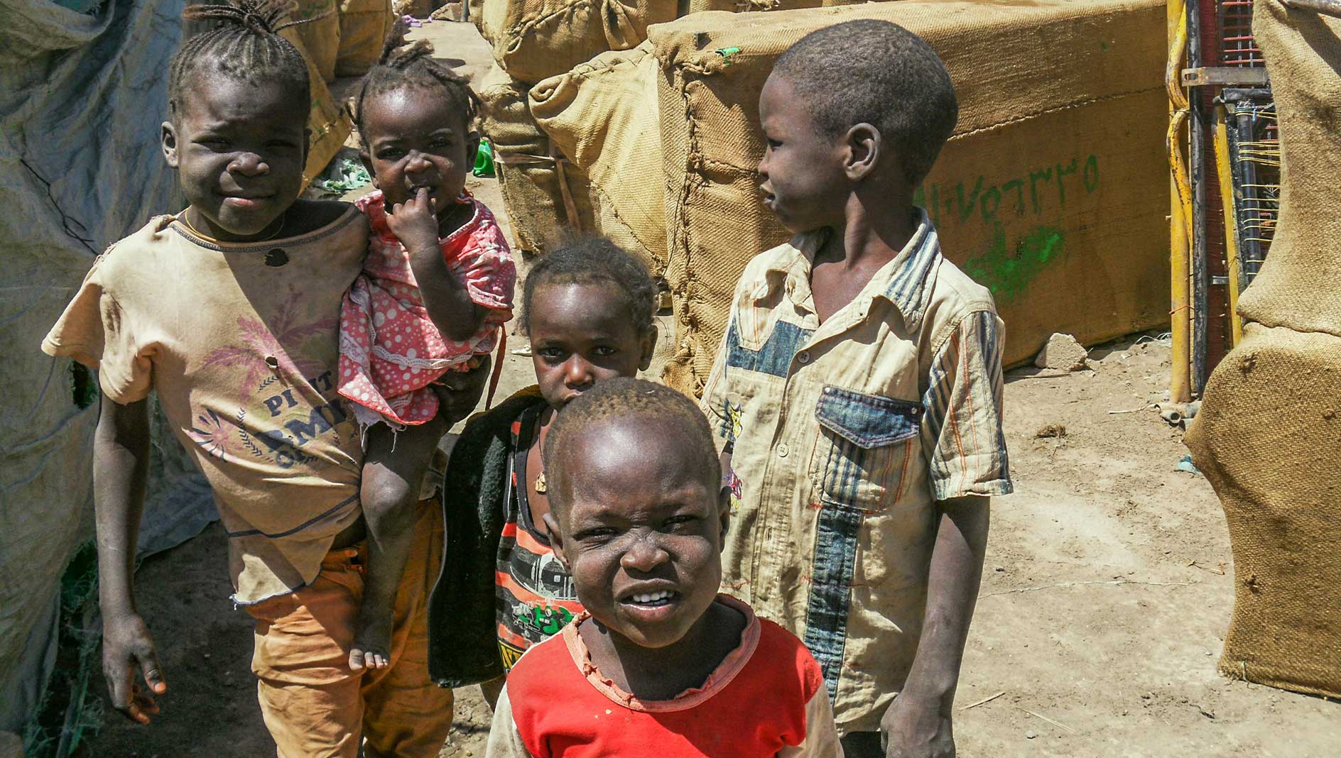 Sud Sudan bambini nel campo profughi