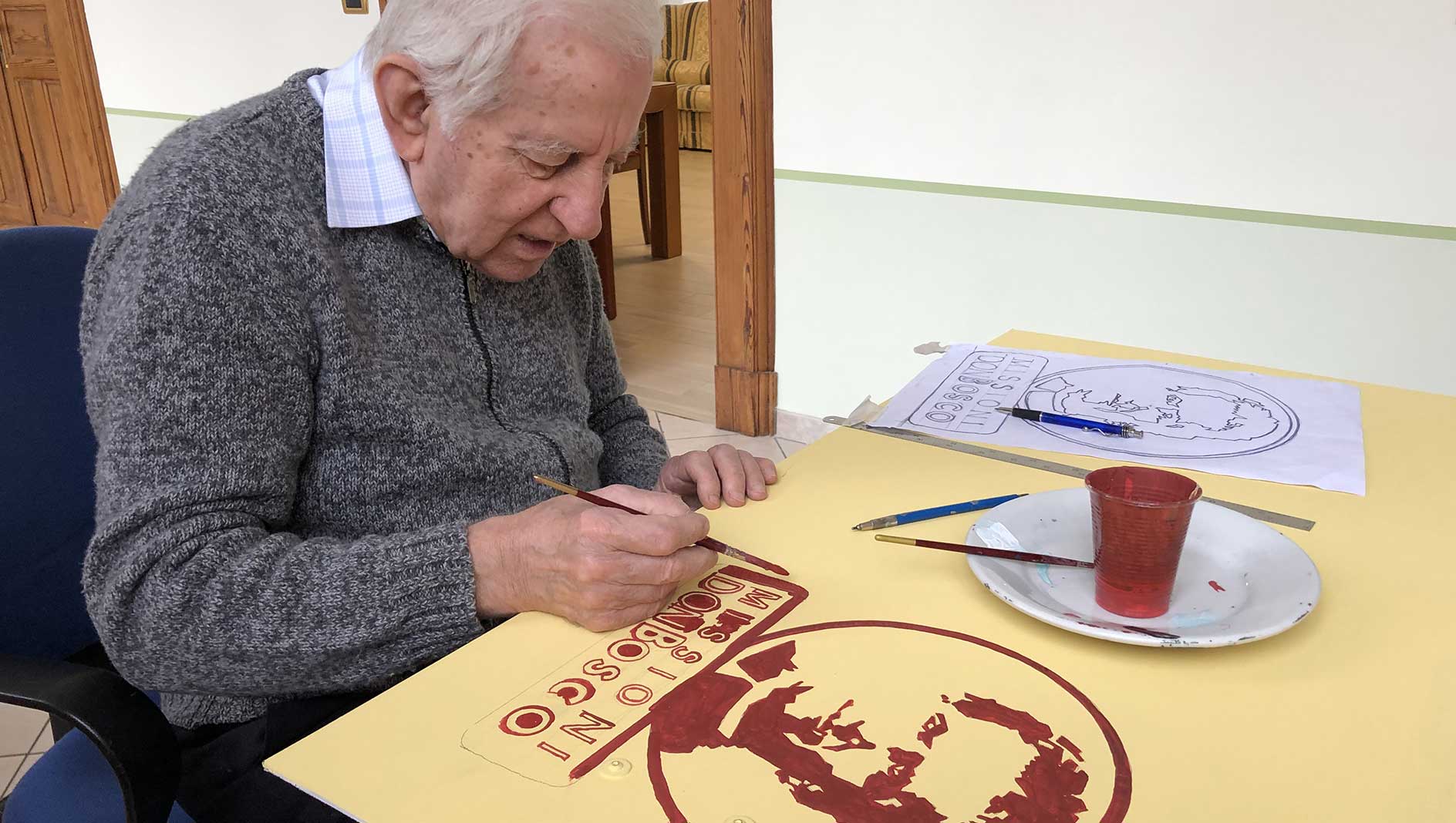 Sig. Zonta coadiutore salesiano e realizzatore del calendario dell'Avvento di Valdocco