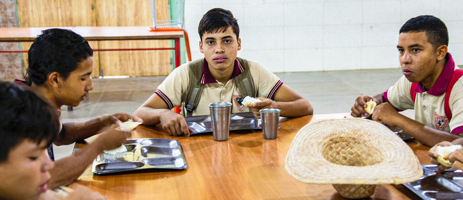 Ragazzi in un centro di formazione salesiano in Venezuela