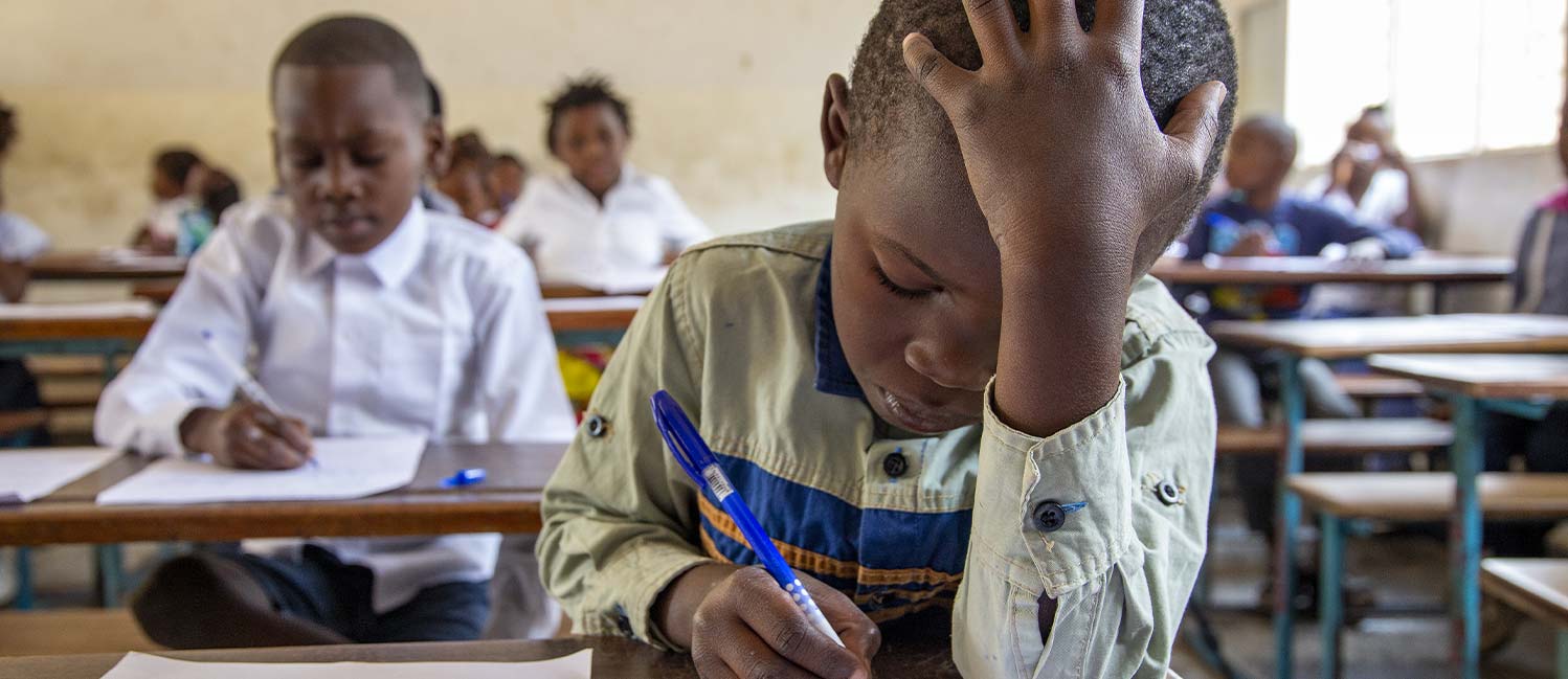 Allievo di una scuola salesiana in Rep. Dem. del Congo