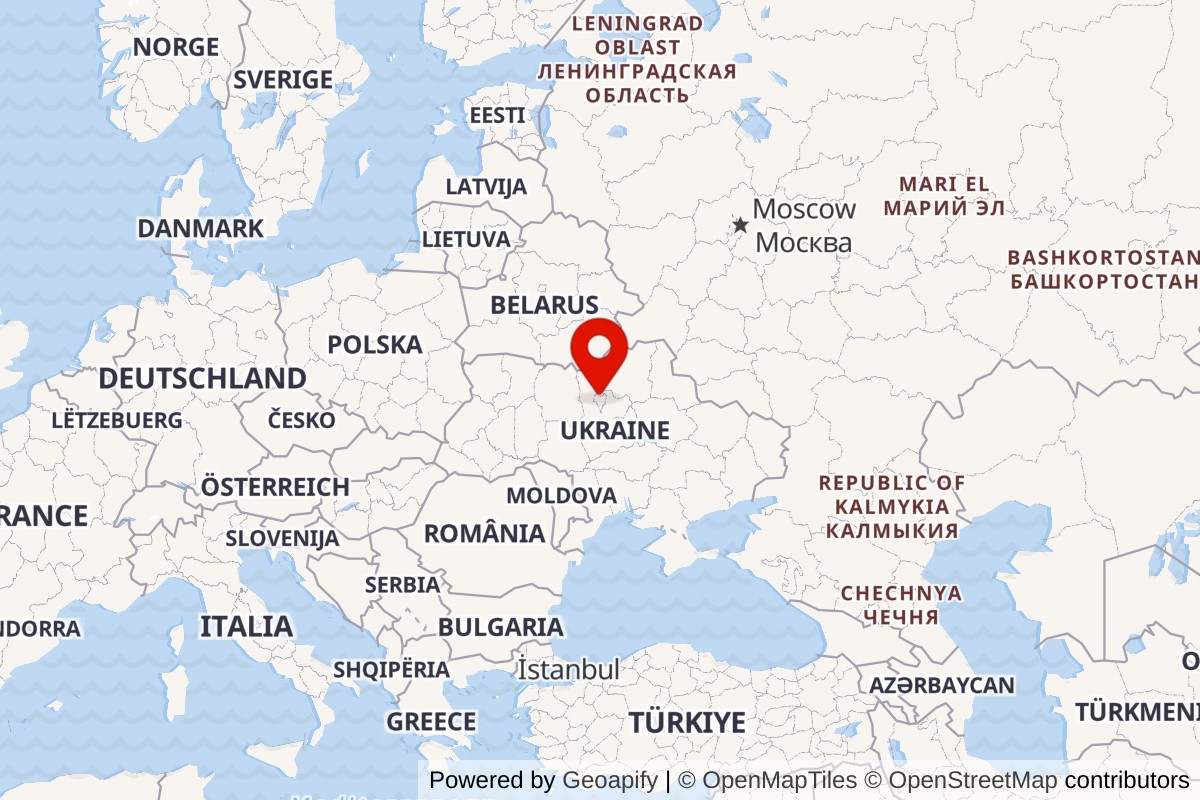 Mappa con l'indicazione di Kiev