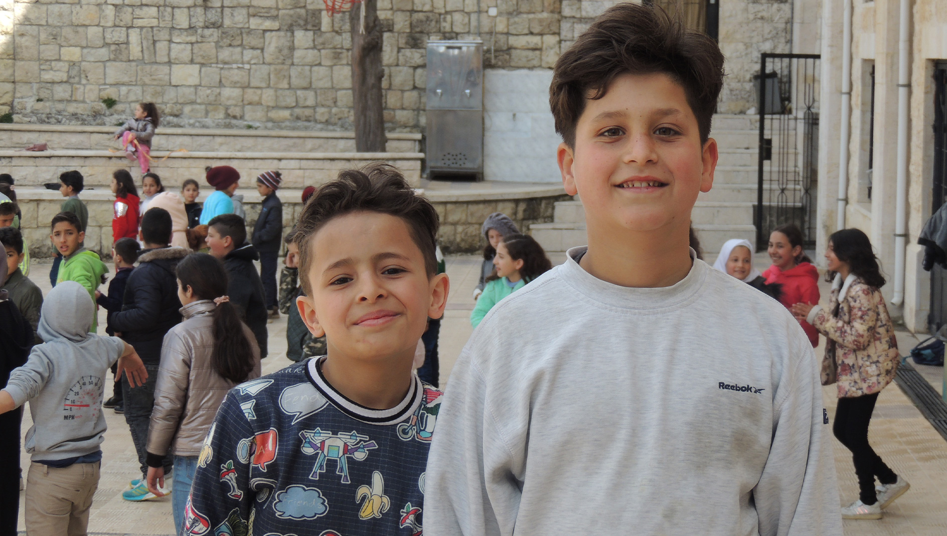 Due bambini dell'oratorio in Siria