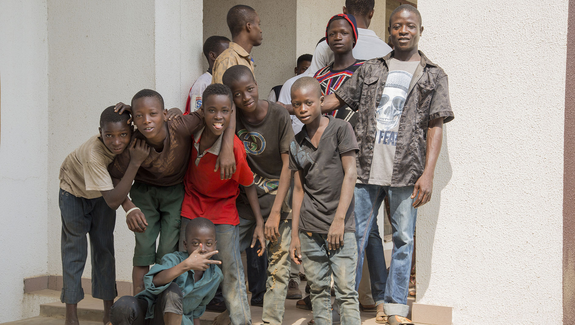 Gruppo di ragazzi in Nigeria