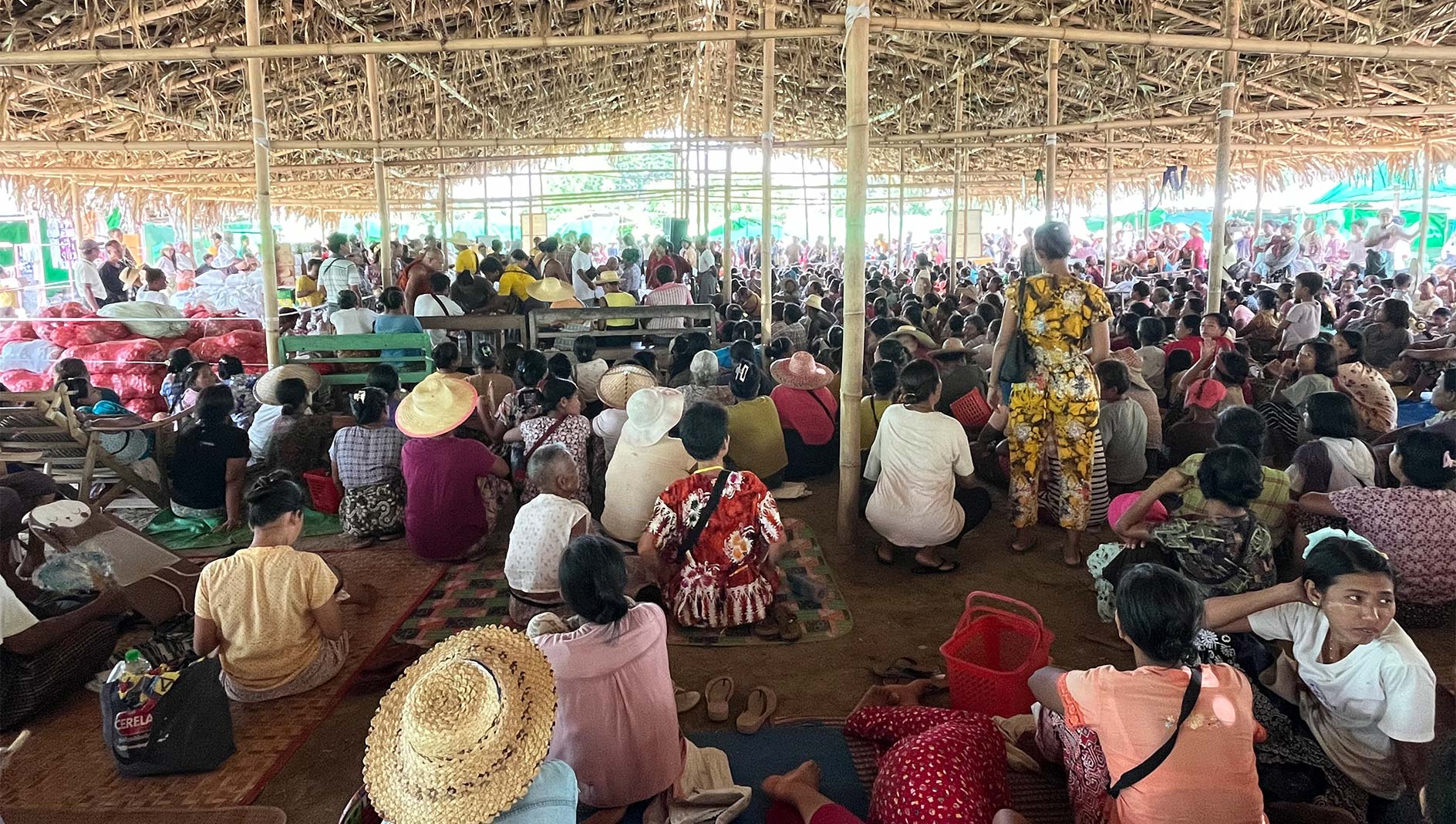 Riparo sfollati terremoto Myanmar